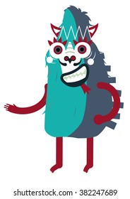 Vector illustration of funny cute monsters 