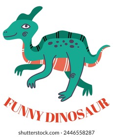 vector illustration of a funny dinosaur.