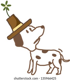 Ilustración vectorial de un perro gracioso
