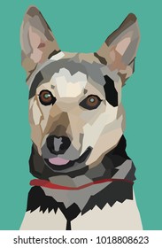 Vector illustration funny dog, post card, invitation card New Year 2018 Chinese New Year symbol