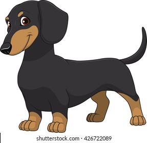 Vector illustration funny dog thoroughbred on a white background