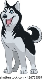 Vector illustration funny dog thoroughbred on a white background