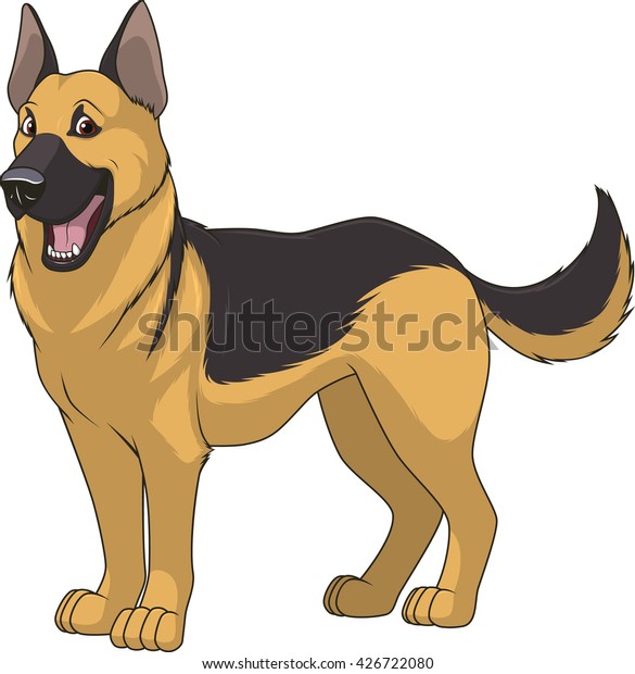 Vector illustration funny dog thoroughbred on a white background. Dog wallpaper mural. 
