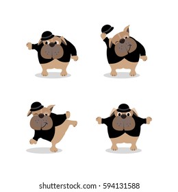 Vector illustration of funny dogs