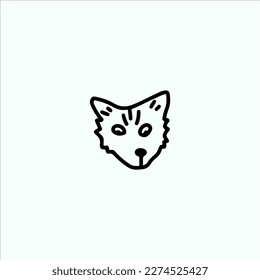 vector illustration of a funny dog's head
