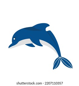 Vector illustration of a funny dolphin jumping fun, Cute dolphins , Dolphin Performing Tricks Illustrations.