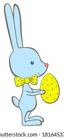 The vector illustration with funny Easter rabbit