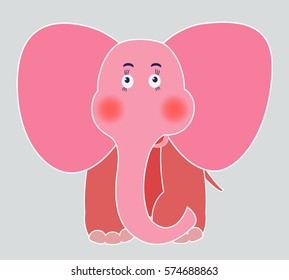 Vector illustration of funny elephant for your design.  