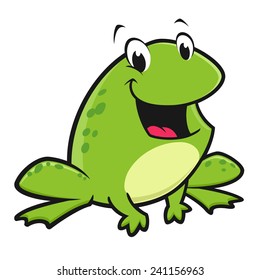 Vector illustration of a funny frog for design element