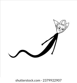 vector illustration of a funny ghost character