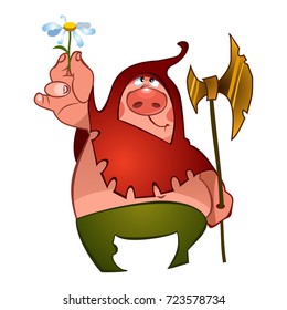 vector illustration of funny halloween characters on white background