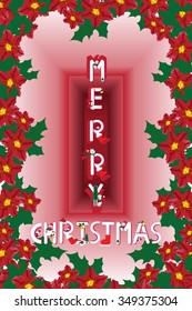 Vector illustration the funny  merry Christmas card