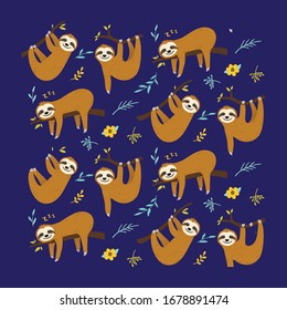 Vector illustration of funny monkey.