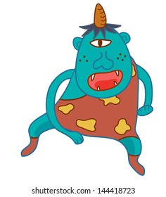 Vector illustration of a funny monster