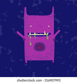 Vector illustration funny monster