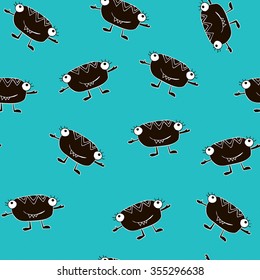 The vector illustration with funny monsters