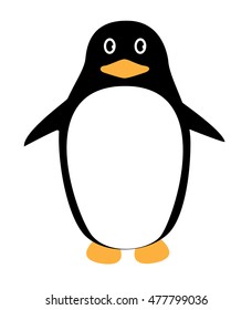 vector illustration of a funny penguin