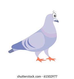 Vector illustration of funny pigeon