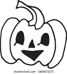 Vector illustration of funny pumpkin