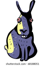 Vector illustration of funny rabbit