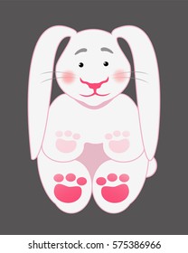 Vector illustration of funny rabbit for your design.  