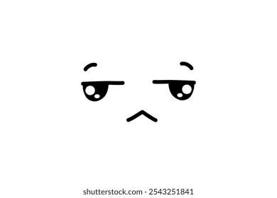 Vector Illustration of Funny and Sad Faces emoji