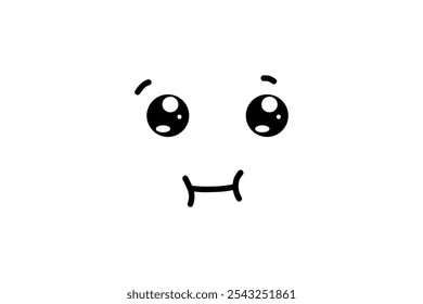 Vector Illustration of Funny and Sad Faces emoji