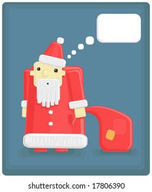 Vector illustration of funny Santa Claus