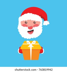 vector illustration of Funny Santa Claus