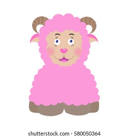 Vector illustration of funny sheep for your design.  