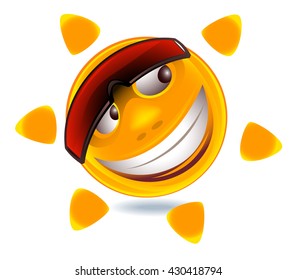 Vector illustration of a funny smiley face