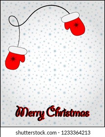 vector illustration of a funny snowman. Christmas, New Years background.