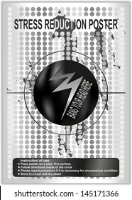 Vector illustration of a funny stress reduction poster