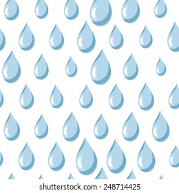Vector illustration: Funny water drops seamless background