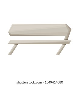 Vector illustration of furniture bench logo. Web element of bench for sitting stock symbol for web.