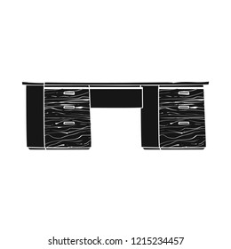 Vector illustration of furniture and work logo. Collection of furniture and home stock symbol for web.