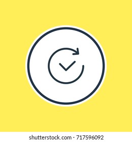 Vector Illustration Of Future Outline. Beautiful Annex Element Also Can Be Used As Time Element.