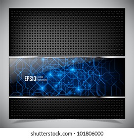 Vector illustration of futuristic abstract glowing background