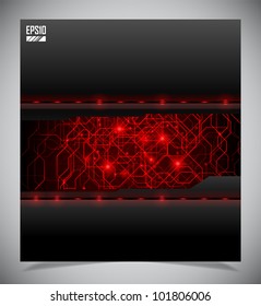 Vector illustration of futuristic abstract glowing background