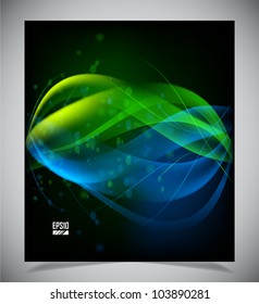 Vector illustration of futuristic abstract glowing background