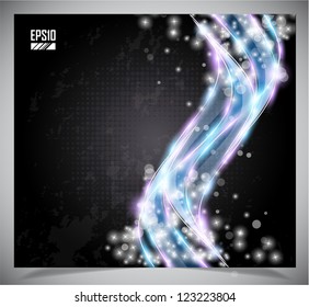 Vector illustration of futuristic abstract glowing background