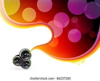 Vector illustration of futuristic abstract glowing party background