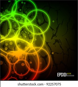 Vector illustration of futuristic abstract glowing background