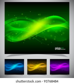 Vector illustration of futuristic abstract glowing background