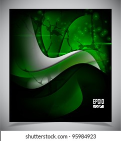 Vector illustration of futuristic abstract glowing background