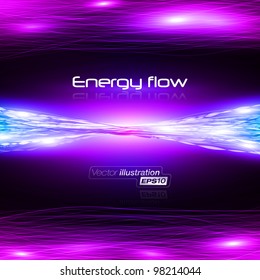 Vector illustration of futuristic abstract glowing background