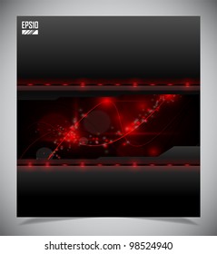 Vector illustration of futuristic abstract glowing background