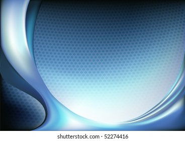 Vector illustration of  futuristic abstract spotty background resembling motion blurred neon light curves