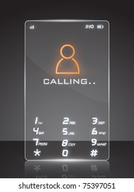 Vector Illustration Of A Futuristic Cell Phone