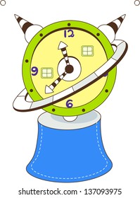 Vector illustration of a futuristic clock
